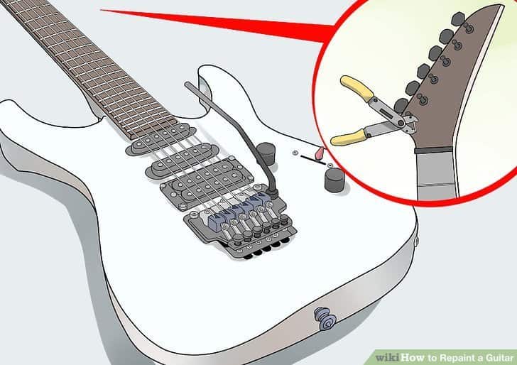 disassembling a guitar