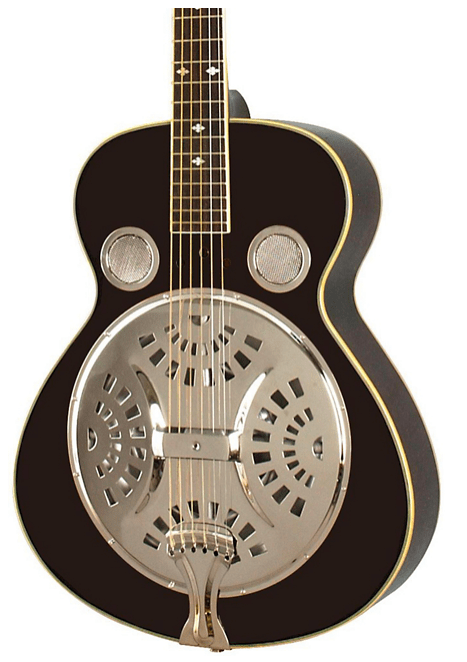 Rogue Classic Spider Resonator Black Roundneck | Guitar Center
