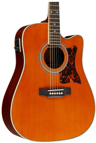 electric and acoustic guitar epiphone dr 500mce