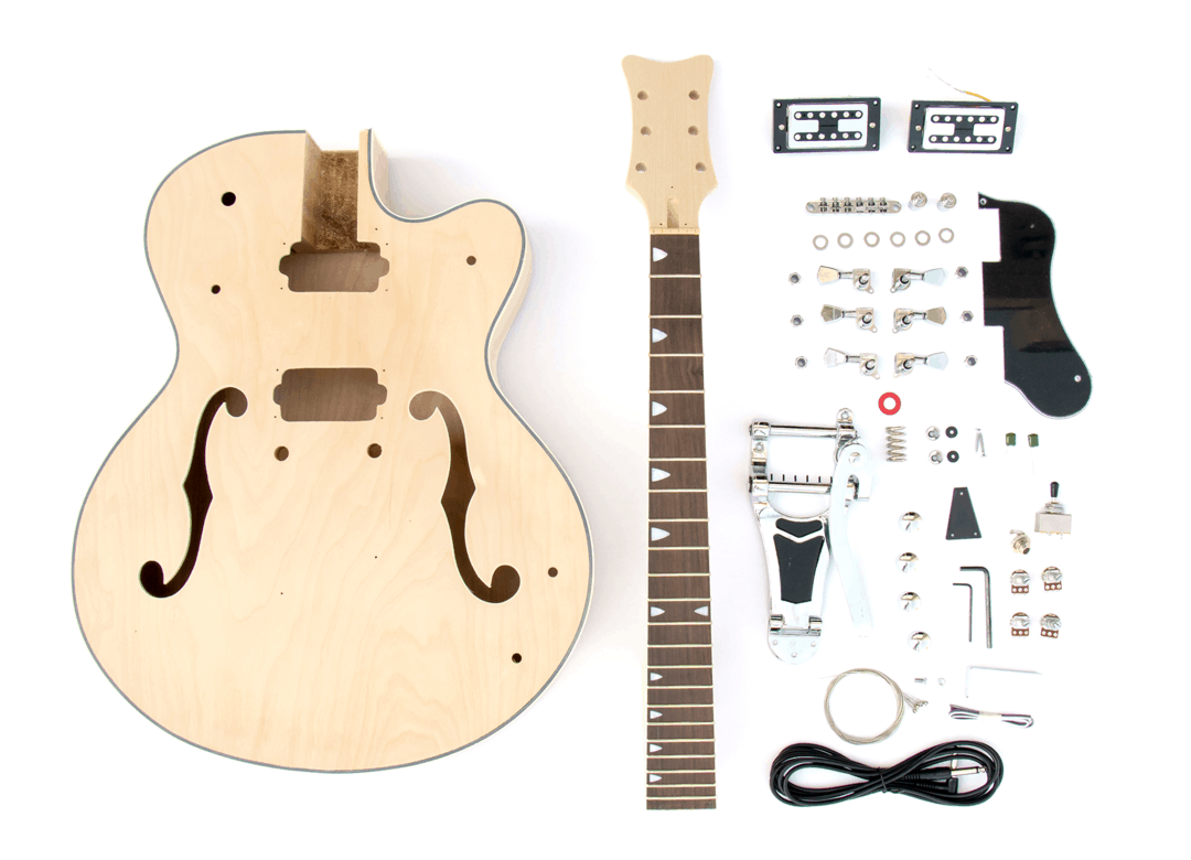 Rockabilly Style DIY Hollow Body Guitar Kit