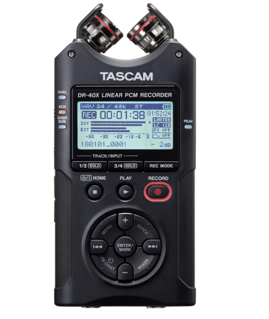 Tascam DR-40X Four-Track Digital Audio Recorder and USB Audio Interface | Amazon