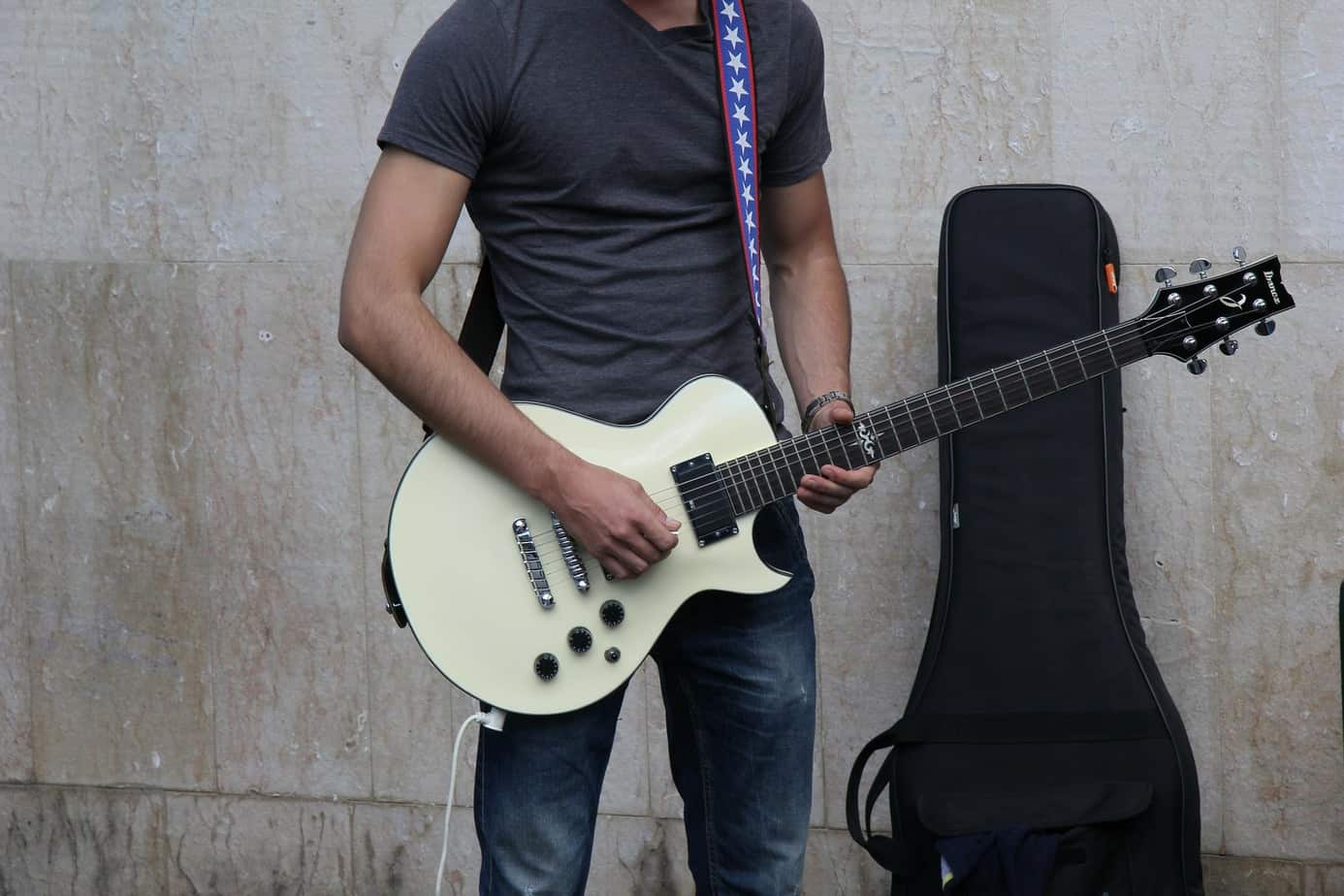 guitar player on the street