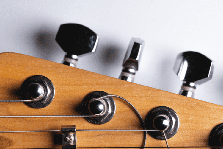 guitar strings close up