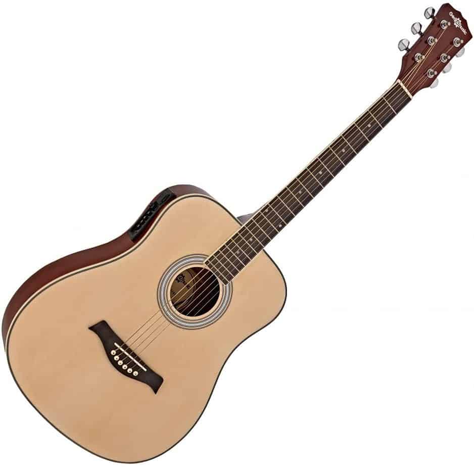 Dreadnought Electro Acoustic Travel Guitar by Gear4music