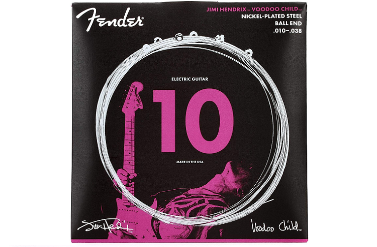 Fender Jimi Hendrix Voodoo Child Vintage Nickel Ball End Electric Guitar Strings (10-38)