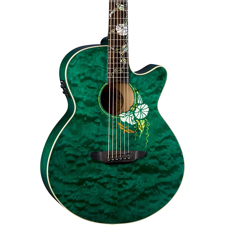 Luna Flora Moonflower Acoustic-Electric Guitar | Amazon