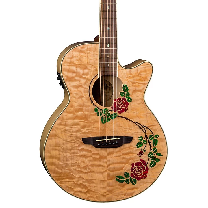 Luna Flora Rose Acoustic-Electric Guitar | Guitar Center