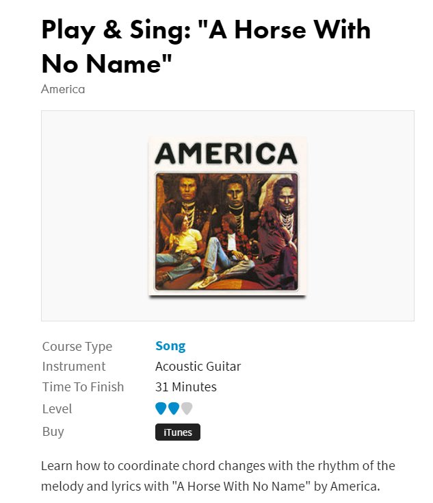 America - A Horse with No Name