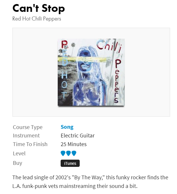 RHCP - Can’t Stop