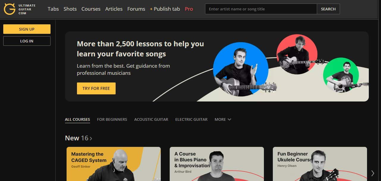 ultimate guitar com - courses