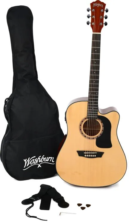 Washburn Apprentice D5CE Acoustic-electric Guitar Pack | Sweetwater