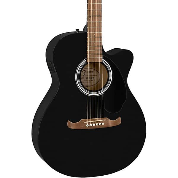 Fender FA-135CE Concert Acoustic-Electric Guitar Black | Guitar Center