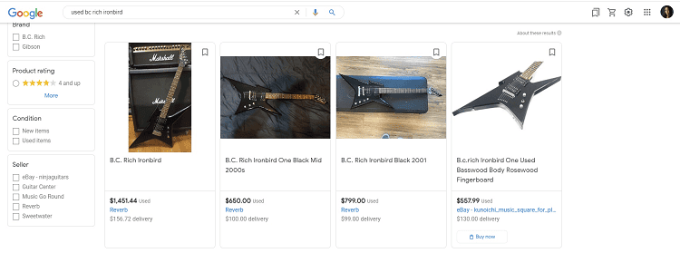 reverb compare prices