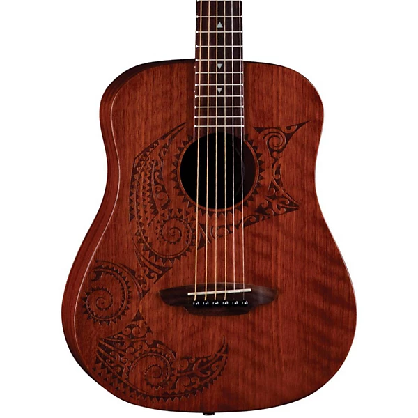 Luna Safari Tattoo 3/4 Size Travel Guitar Satin Mahogany | Guitar Center