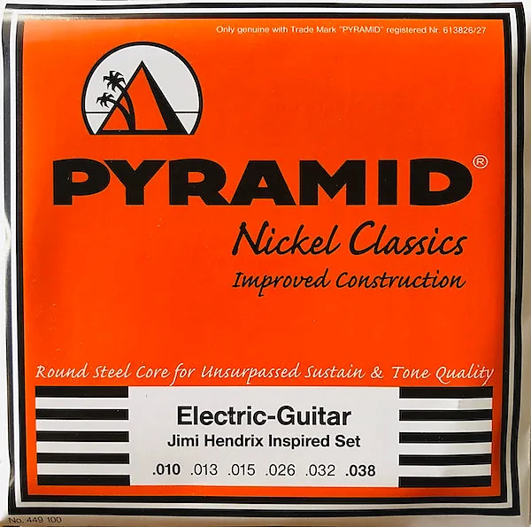 Pyramid Jimi Hendrix Nickel Classics Electric Guitar Strings; | Reverb