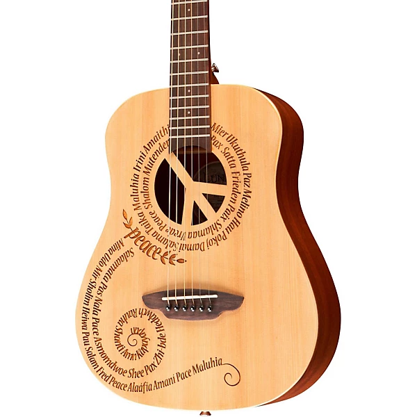 Luna Safari 3/4 Size Travel Guitar with Peace Design Mahogany | Guitar Center