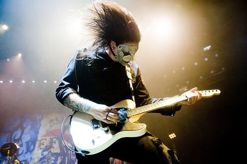 Jim Root playing his signature Fender Telecaster