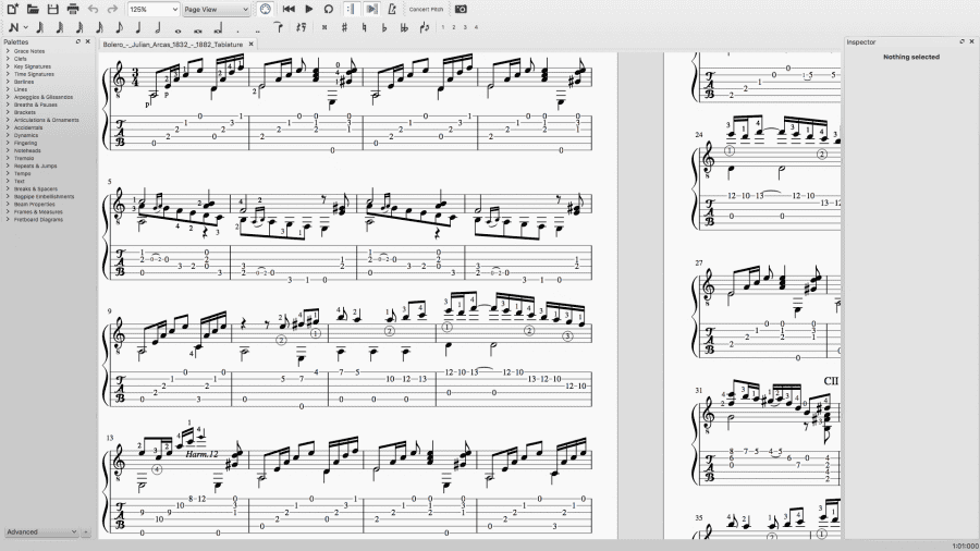 music score Best Guitar Transcription Software
