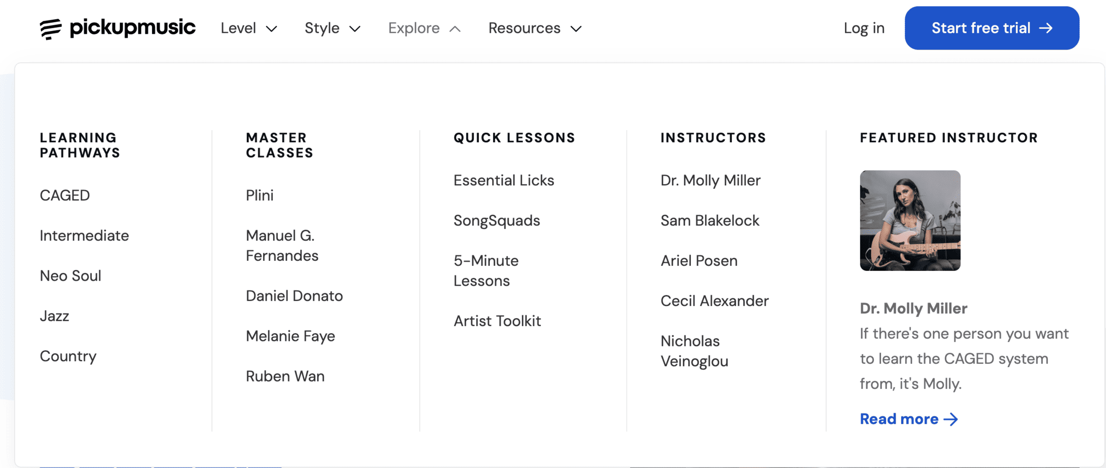 Structured Website and Lessons
