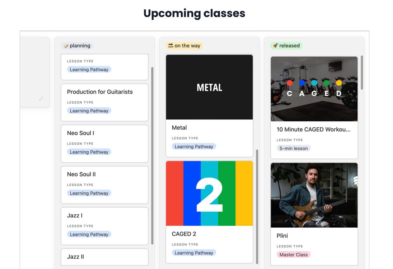 Continuosly Updated Lessons