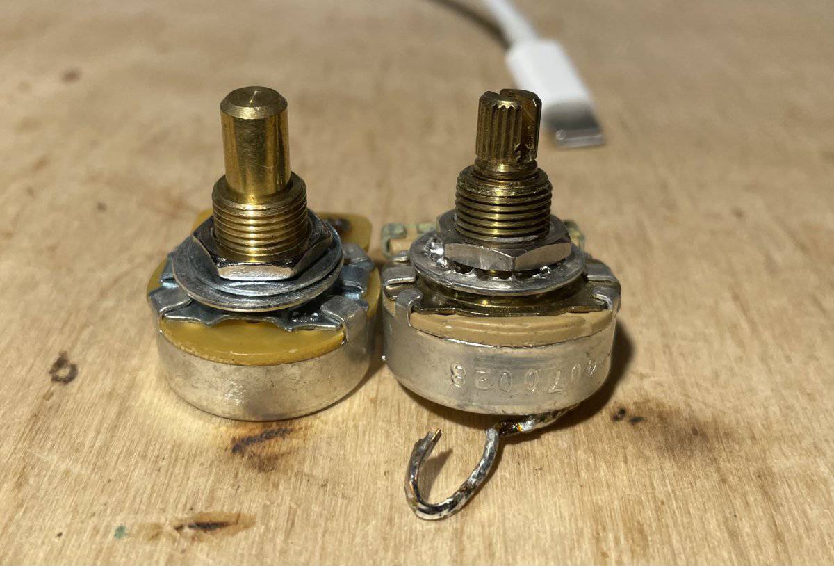 different types of shafts in guitar pots