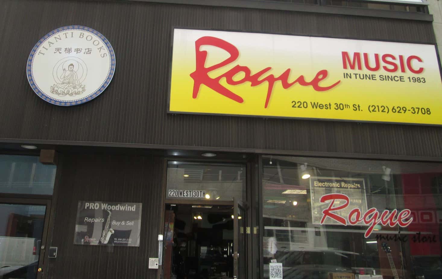 rogue music coolest guitar stores in nyc